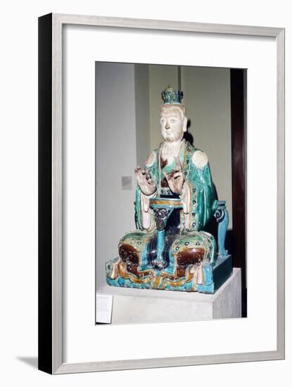 Chinese Stoneware, Seated Daoist Deity, Ming Dynasty, 16th century-Unknown-Framed Giclee Print