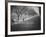 Chinese Street Cleaner Meticulously Sweeping This Tree Lined Road from the Peking Airport-John Dominis-Framed Photographic Print