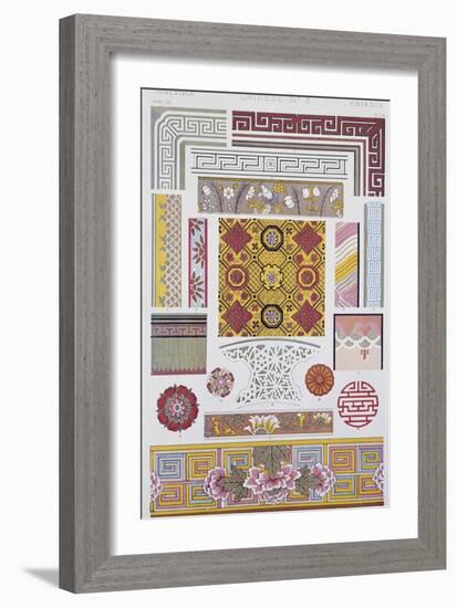 Chinese Style Decoration, Plate LXI from Grammar of Ornament-Owen Jones-Framed Giclee Print