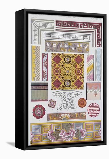 Chinese Style Decoration, Plate LXI from Grammar of Ornament-Owen Jones-Framed Premier Image Canvas