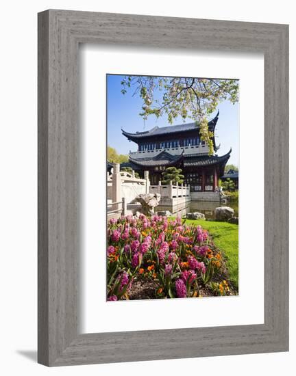 Chinese Tea House in the Chinese Garden, Luisenpark, Mannheim, Baden-Wuerttemberg,Germany-null-Framed Premium Giclee Print