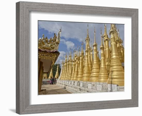 Chinese Tourists Visit Buddhist Temples in the Inle Lake Region, Shan State, Myanmar (Burma)-Julio Etchart-Framed Photographic Print