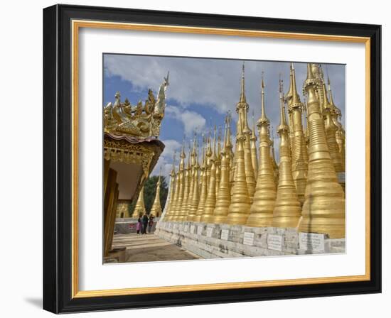 Chinese Tourists Visit Buddhist Temples in the Inle Lake Region, Shan State, Myanmar (Burma)-Julio Etchart-Framed Photographic Print