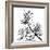 Chinese Traditional Ink Painting, Bamboo On White Background-elwynn-Framed Art Print