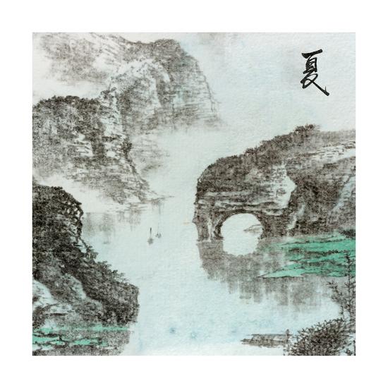Chinese Traditional Ink Painting Landscape Of Season Summer