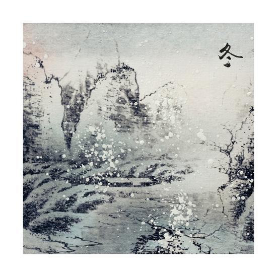 Chinese Traditional Ink Painting Landscape Of Season Winter