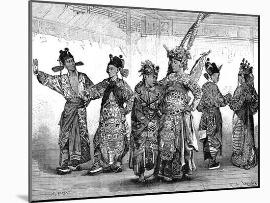 Chinese Tragedian Actors, 19th Century-C Laplante-Mounted Giclee Print