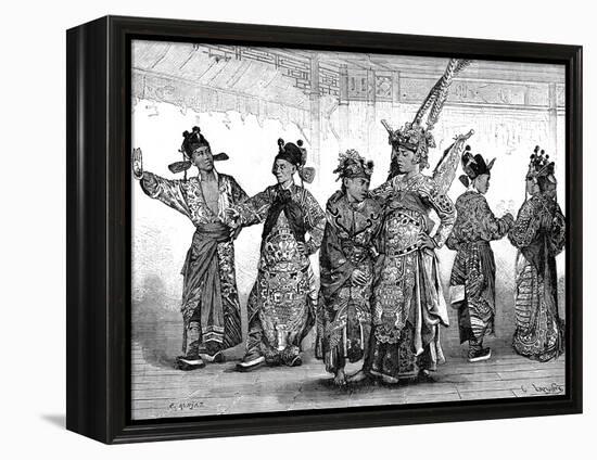 Chinese Tragedian Actors, 19th Century-C Laplante-Framed Premier Image Canvas