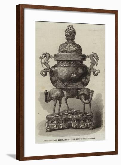 Chinese Vase, Purchased by the King of the Belgians-null-Framed Giclee Print