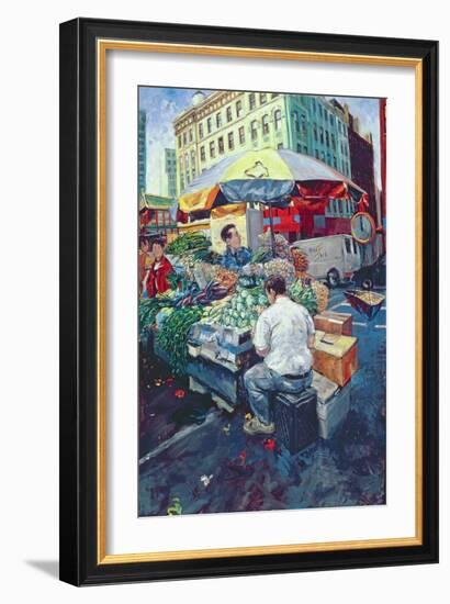 Chinese Vegetable Stall, 2000-Hector McDonnell-Framed Giclee Print
