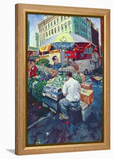 Chinese Vegetable Stall, 2000-Hector McDonnell-Framed Premier Image Canvas
