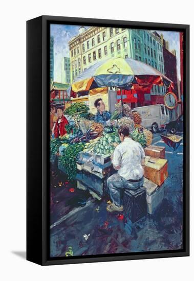 Chinese Vegetable Stall, 2000-Hector McDonnell-Framed Premier Image Canvas