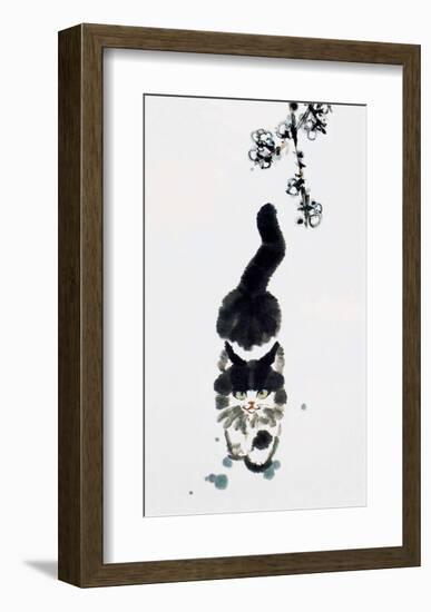 Chinese Walking Cat-null-Framed Art Print