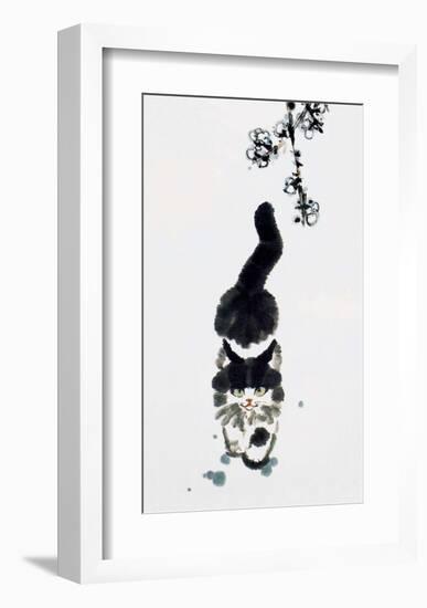 Chinese Walking Cat-null-Framed Art Print