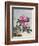 Chinese Watercolor of Pink Peonies-null-Framed Giclee Print