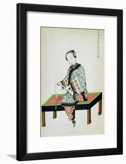 Chinese Woman Binding Her Feet-null-Framed Giclee Print