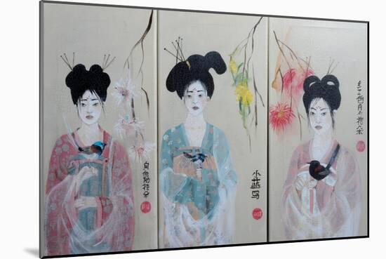 Chinese Women (Triptych) 2015 1,2,3-Susan Adams-Mounted Giclee Print