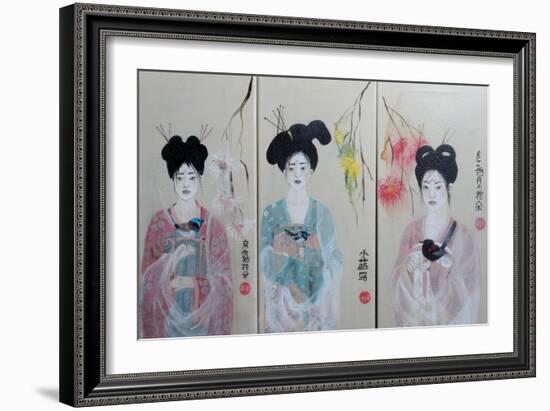 Chinese Women (Triptych) 2015 1,2,3-Susan Adams-Framed Giclee Print