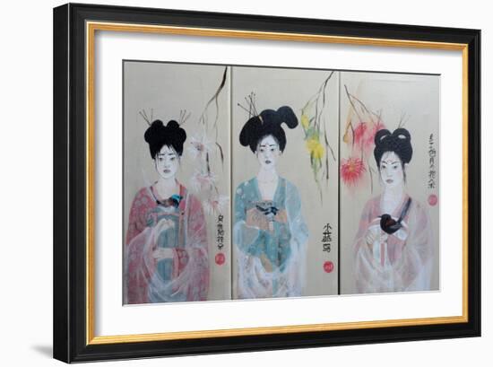 Chinese Women (Triptych) 2015 1,2,3-Susan Adams-Framed Giclee Print