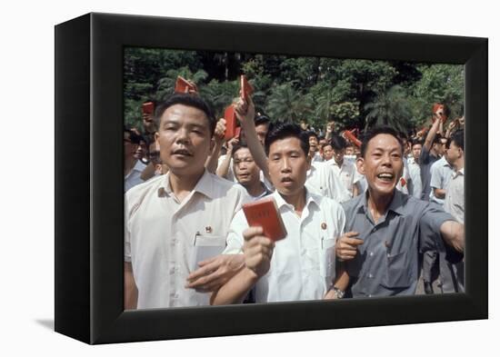 Chinese Youth Protesting Economic Conditions in Hong Kong, 1967-Co Rentmeester-Framed Premier Image Canvas