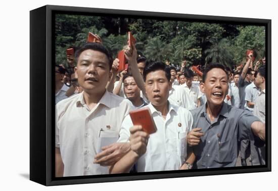 Chinese Youth Protesting Economic Conditions in Hong Kong, 1967-Co Rentmeester-Framed Premier Image Canvas