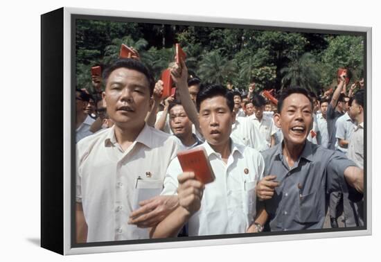 Chinese Youth Protesting Economic Conditions in Hong Kong, 1967-Co Rentmeester-Framed Premier Image Canvas