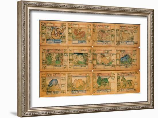 Chinese Zodiac, 18th century-Science Source-Framed Giclee Print