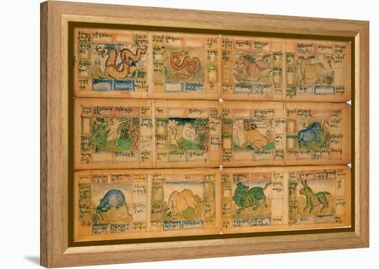 Chinese Zodiac, 18th century-Science Source-Framed Premier Image Canvas