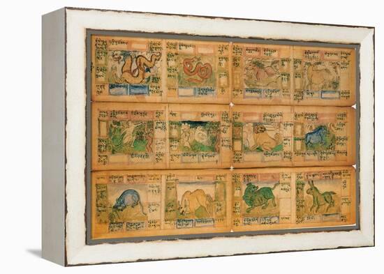 Chinese Zodiac, 18th century-Science Source-Framed Premier Image Canvas