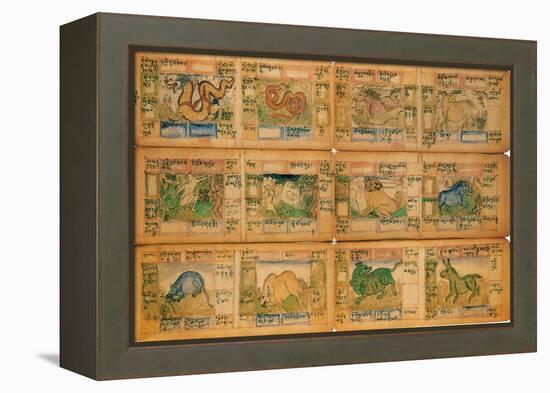 Chinese Zodiac, 18th century-Science Source-Framed Premier Image Canvas