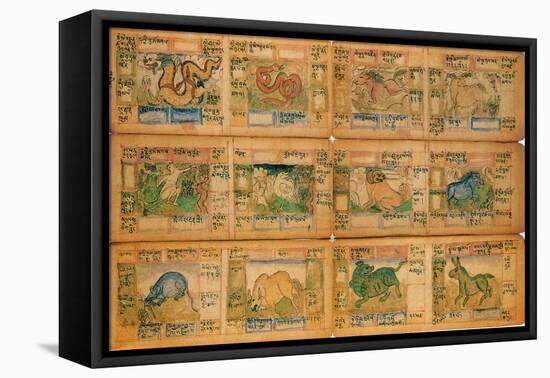 Chinese Zodiac, 18th century-Science Source-Framed Premier Image Canvas