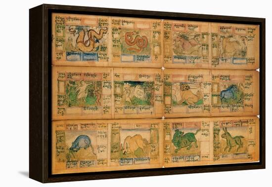 Chinese Zodiac, 18th century-Science Source-Framed Premier Image Canvas