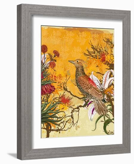 Chinoiserie II-Ken Hurd-Framed Art Print