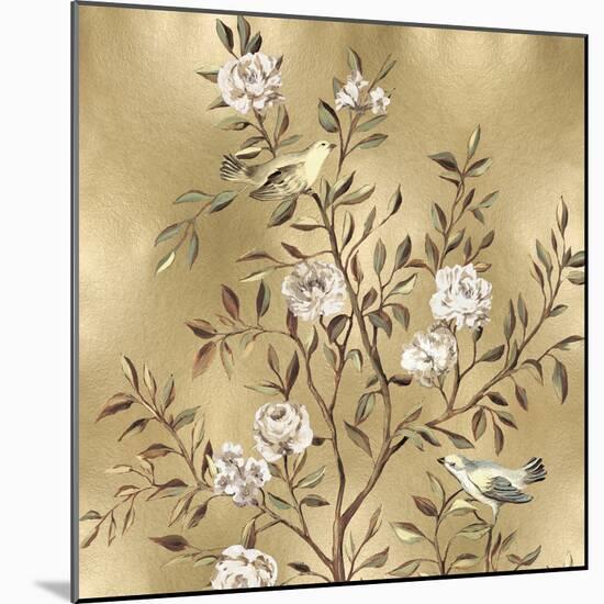 Chinoiserie in Gold I-Reneé Campbell-Mounted Art Print
