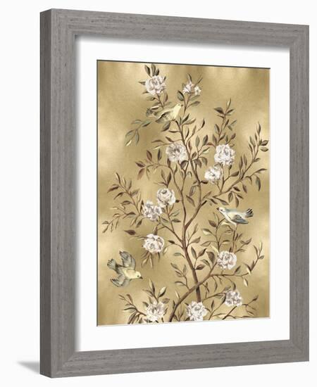 Chinoiserie in Gold III-Reneé Campbell-Framed Art Print