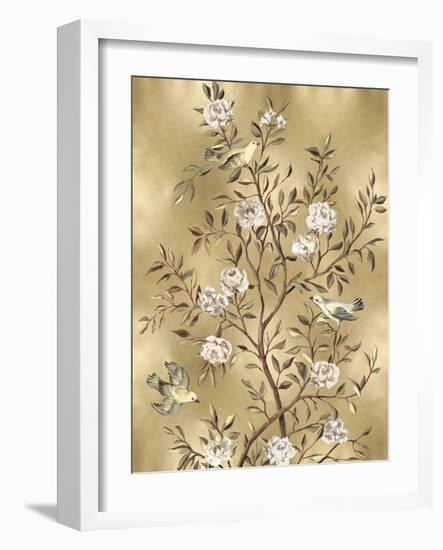 Chinoiserie in Gold III-Reneé Campbell-Framed Art Print