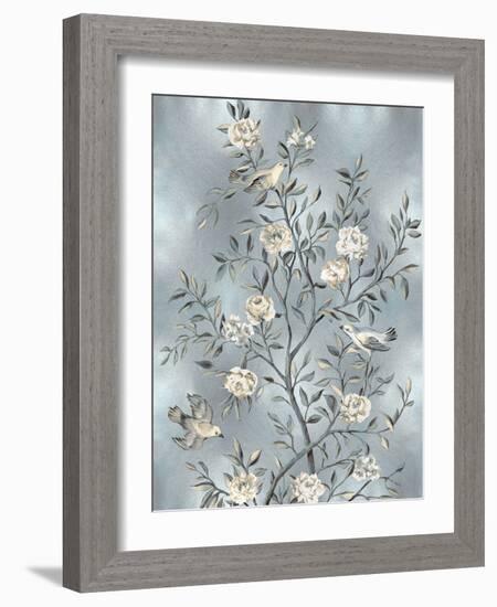 Chinoiserie in Silver III-Reneé Campbell-Framed Art Print