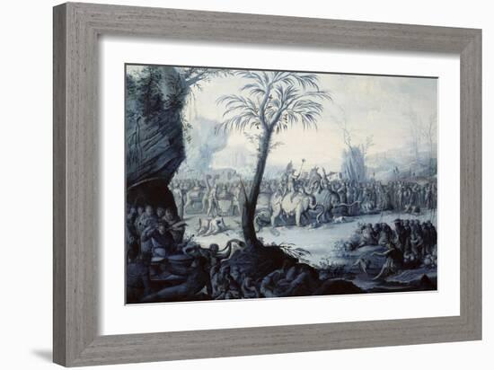 Chinoiserie Landscape with Figures and Animals-Jean Baptiste Pillement-Framed Giclee Print