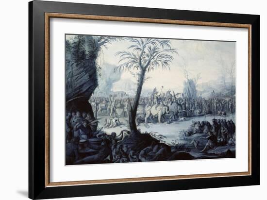Chinoiserie Landscape with Figures and Animals-Jean Baptiste Pillement-Framed Giclee Print