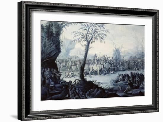 Chinoiserie Landscape with Figures and Animals-Jean Baptiste Pillement-Framed Giclee Print