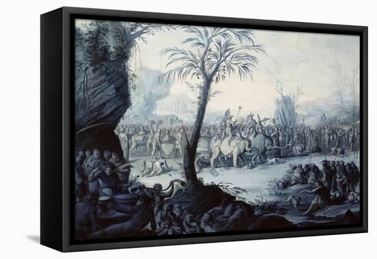 Chinoiserie Landscape with Figures and Animals-Jean Baptiste Pillement-Framed Premier Image Canvas