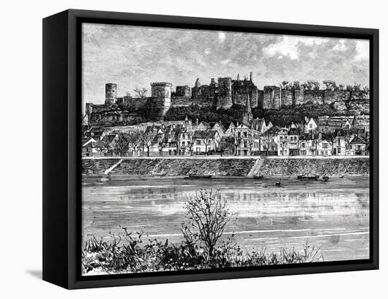 Chinon and the Vienne River, France, 19th Century-Taylor-Framed Premier Image Canvas