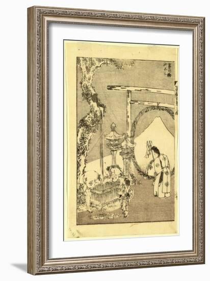 Chinowa No Fuji-Katsushika Hokusai-Framed Giclee Print