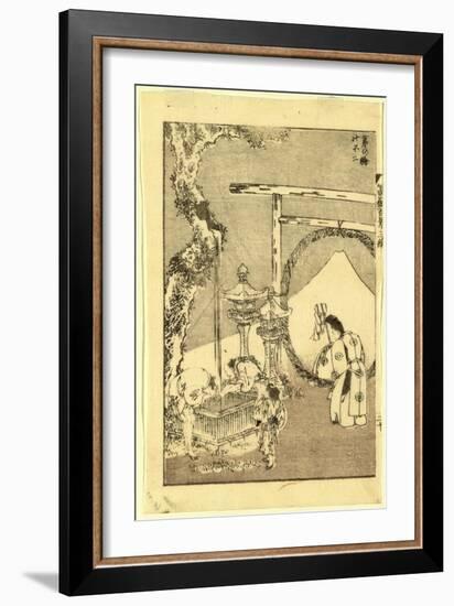 Chinowa No Fuji-Katsushika Hokusai-Framed Giclee Print