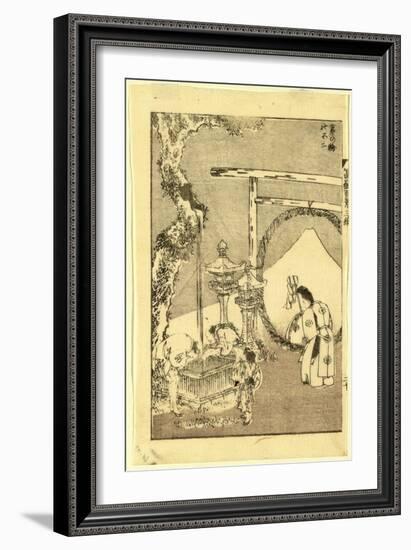 Chinowa No Fuji-Katsushika Hokusai-Framed Giclee Print