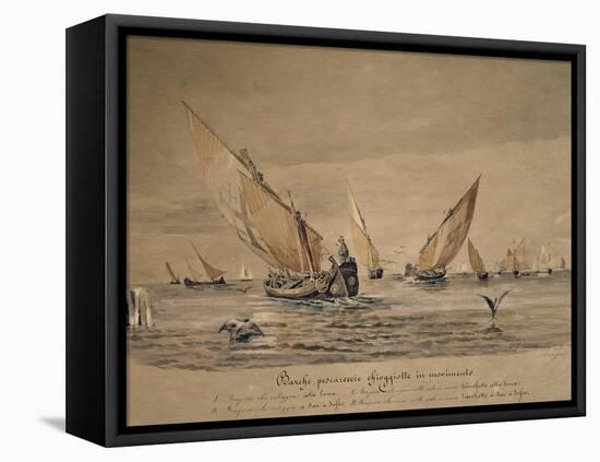 Chioggia Fishing Boats, 1882, Italy-Antonio Naccari-Framed Premier Image Canvas