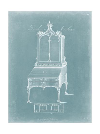 Chippendale Desk Bookcase Ii Art Print By Thomas Com
