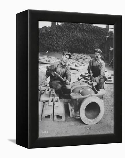 Chippers in the Foundry, 1919-null-Framed Premier Image Canvas