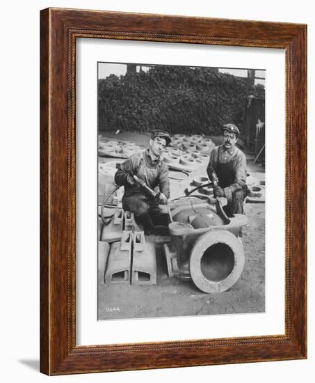 Chippers in the Foundry, 1919-null-Framed Photographic Print