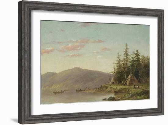 Chippewa Encampment on the Upper Mississippi, C.1845-Seth Eastman-Framed Giclee Print